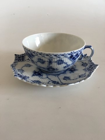 Royal Copenhagen Blue Fluted Full Lace Tea Cup and saucer No 1130