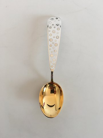 A. Michelsen Christmas Spoon 1945. Gilded Sterling Silver with Enamel