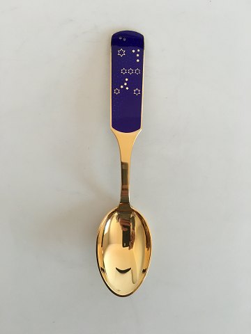 A. Michelsen Christmas Spoon 1964 Gilded Sterling Silver with Enamel