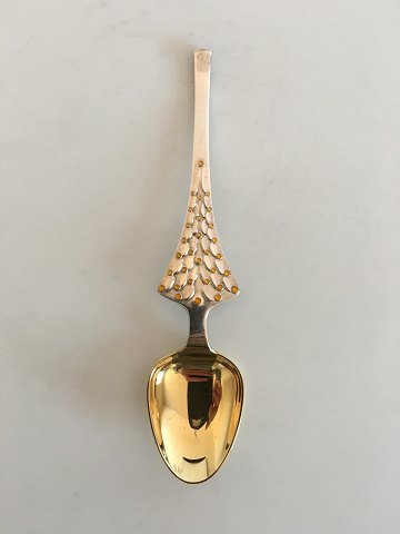 A. Michelsen Christmas Spoon 1965 Gilded Sterling Silver and Enamel