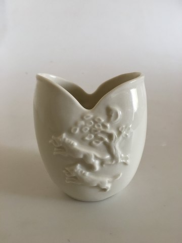 Royal Copenhagen Blanc de Chine vase by Bode Willumsen No 20497