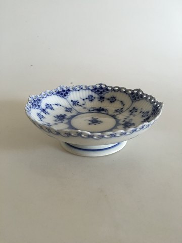 Royal Copenhagen Blue Fluted Full Lace Bowl on foot No 1023