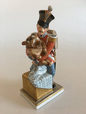 Royal Copenhagen Overglaze Figurine Soldier with Dog Tinderbox No 1156