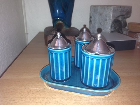 Rare Georg Jensen Harald Nielsen Bing & Grondahl Sterling Silver/porcelain 
Condiment set