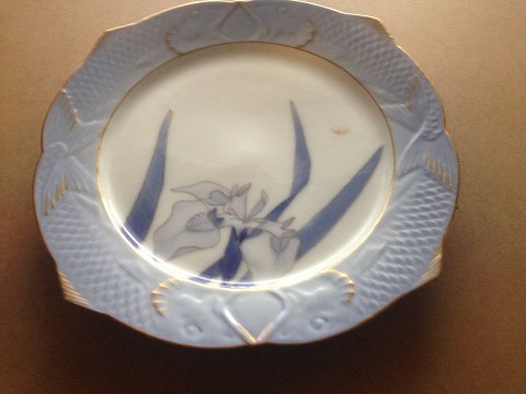 Royal Copenhagen Art Nouveau Fish Plate with Iris 3 of 3