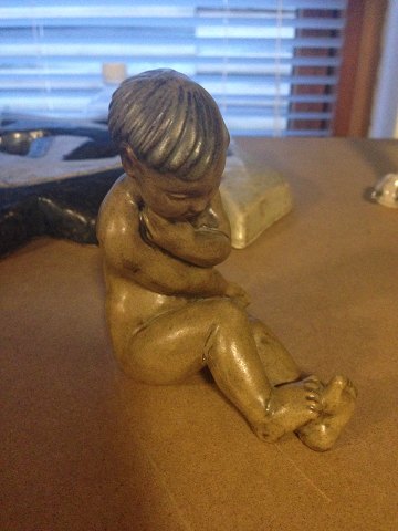 Bing and Grondahl rare young naked boy figurine in stoneare