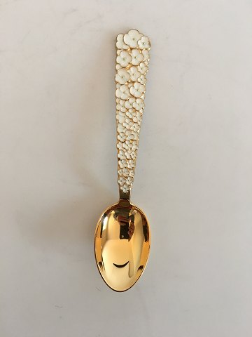 A. Michelsen Christmas Spoon 1956 Gilded Sterling Silver with Enamel
