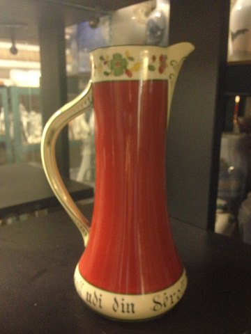 Large Early Porsgrund Pitcher in Porcelain