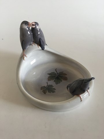 Royal Copenhagen Art Nouveau Bowl with Birds No 373