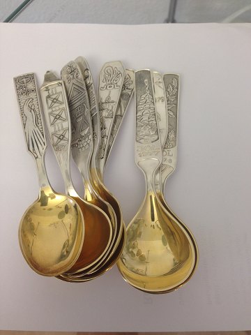 Icelandic Christmas Spoon in gilded Sterling Silver