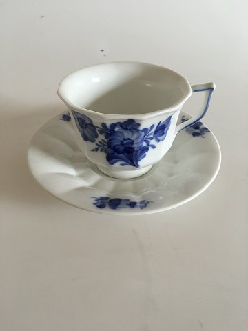 Royal Copenhagen Blue Flower Angular Large Cup with Saucer No 8501