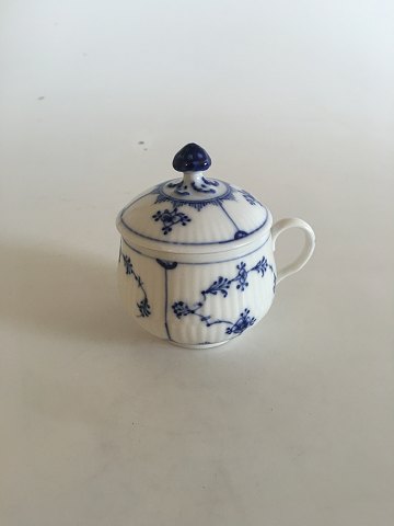 Royal Copenhagen Blue Fluted Plain Creme Cup with Lid