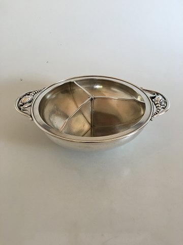 Georg Jensen Sterling Silver Blossom Bowl with Three Rooms No 2E