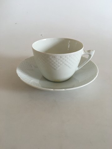 Bing & Grondahl Elegance, White Coffee Cup and Saucer No 103