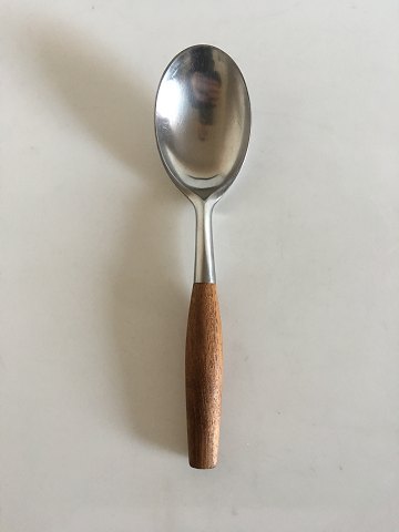 Fjorf IHQ Serving Spoon In Stainless Steel with Teak Handle.