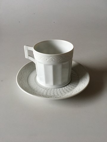 Royal Copenhagen White Fan Coffee Cup and Saucer No 11572 / 069
