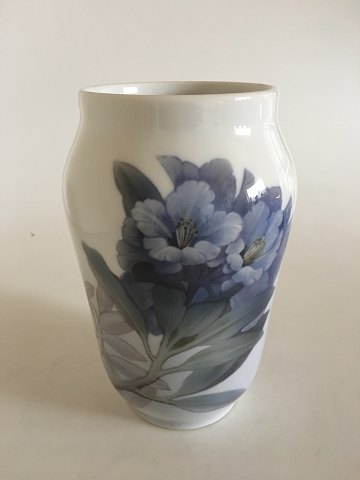 Royal Copenhagen Art Nouveau vase No 845/1217 with Blue Flower Motif