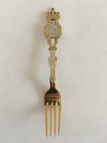 Anton Michelsen Commemorative Spoon In Gilded Sterling Silver from 1898.