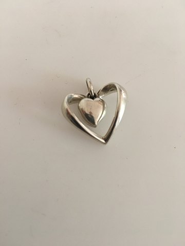 Georg Jensen Sterling Silver Heart Pendant