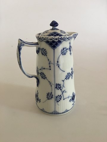 Royal Copenhagen Blue Fluted Half Laced Small Chocolate Pot with Lid no. 508