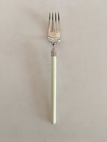 Hans Hansen Amalie Child Fork In Sterling Silver with White Plast Handle.