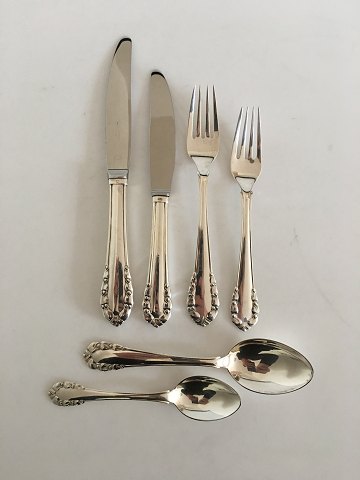 Lily of the Valley Georg Jensen Sterling Silver Flatware Set for 8 People. 48 
Pieces