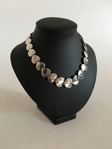 Hans Hansen Sterling Silver Heart Necklace