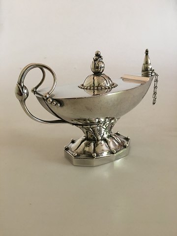 Georg Jensen Sterling Silver Oil Lamp No. 12.