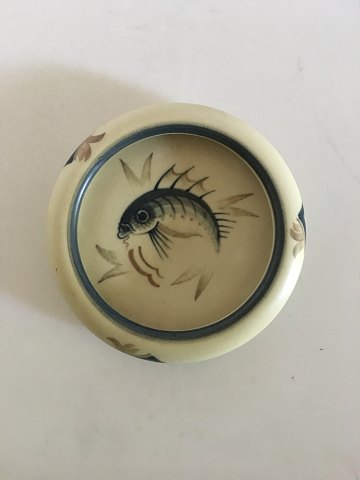 Royal Copenhagen Bowl in Iron Porcelain with Fish motif