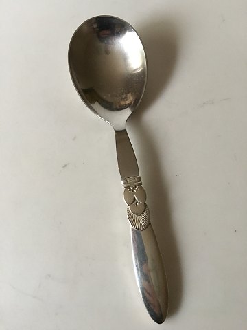 Georg Jensen Cactus Serving Spoon in Sterling Silver and Stainless Steel No 102