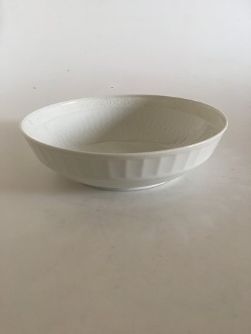 Royal Copenhagen White Fan Bowl No. 11526. 6 cm H. 22 cm diameter.