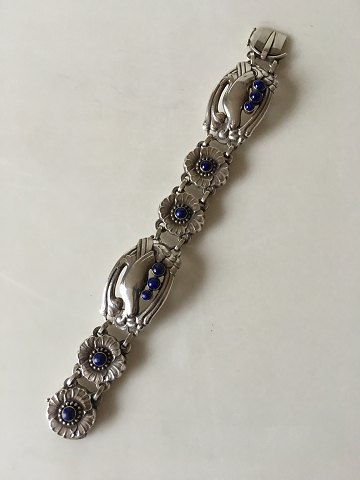 Georg Jensen Sterling Silver Bracelet No. 23 with Lapis Lazuli.
