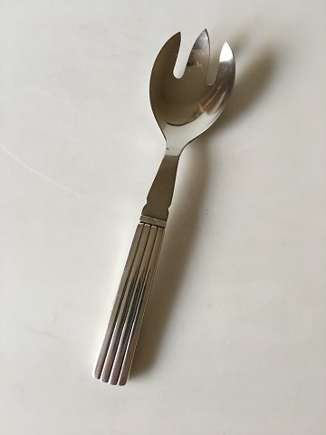 Georg Jensen Bernadotte Salad Serving Fork in Sterling Silver and Stainless 
Steel No 110B