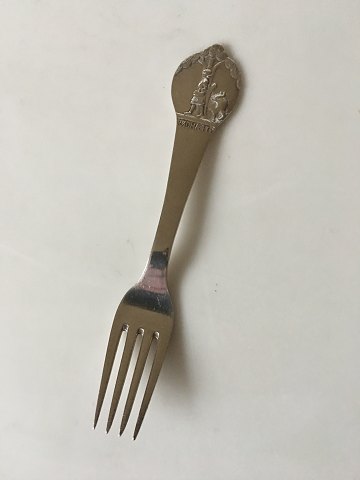 Grimm Fairytale Child Fork in Silver. Little Red Riding Hood Horsens