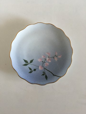 Bing & Grondahl Cake Plate with Flower Decoration and Goldrim