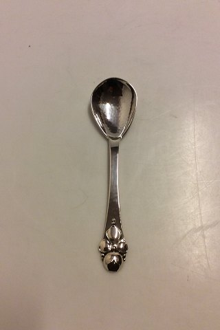 Danish Silver Sugar spoon with Amber Grann & Laglye