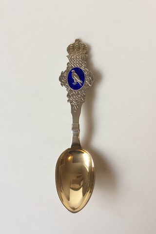 Anton Michelsen Commemorative Spoon In Gilded Sterling Silver Icelandic Falcon, 
1907