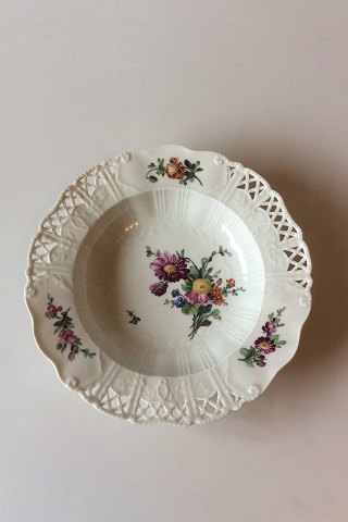 Royal Copenhagen Saxon Flower Deep Plate Premium model with pierced border