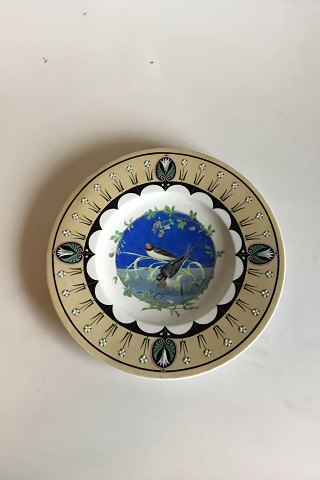 Aluminia Fantasi Cake Tray in Porcelain with Decoration K: Two Swallow. Nilaus 
Fristrup 1882