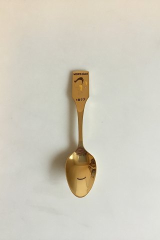 Meka Christmas Tea Spoon gilded from 1977 by Falle Ledall