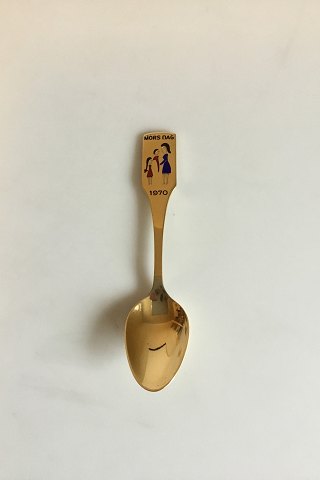 Meka Christmas Tea spoon gilded from 1970 by Falle Ledall