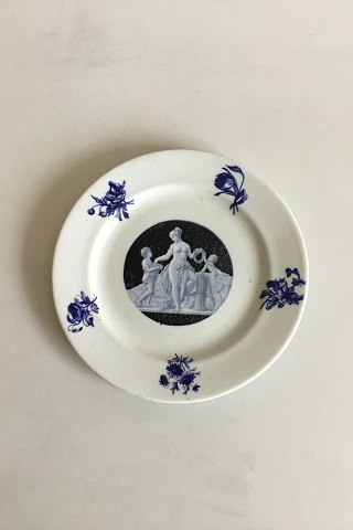 Aluminia Porcelain Plate with Blue Lithographic Print of Thorvaldsen motif. C. 
1880