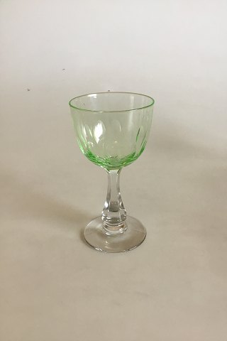 Danish glass Derby with green Cuppa White Wine Glass