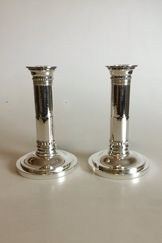 Georg Jensen Sterling Silver A pair of Candlesticks No 454A