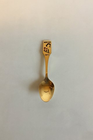 Meka Christmas Tea spoon gilded from 1971 by Falle Ledall