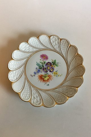 Meissen Plate with Flower decoration and gold