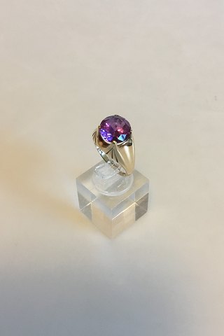 Gold Ring in 14 K with Amethyst