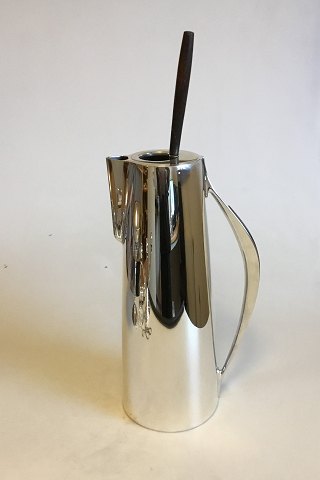Cohr Sterling Silver Chocolate Pitcher with Stirring pin designed by Hans Bunde.