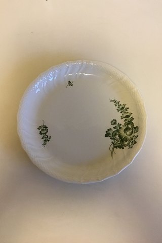Royal Copenhagen Green Flower Curved Round Dish No 1691