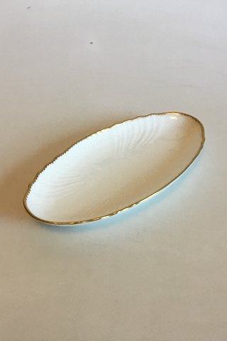 Royal Copenhagen White Curved with serrated Gold edge(Pattern 387/ Josephine) 
Oval Serving Dish No 165